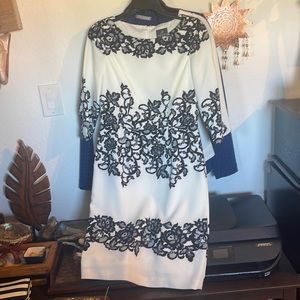 Black and White Adrianna appellate dress size 6